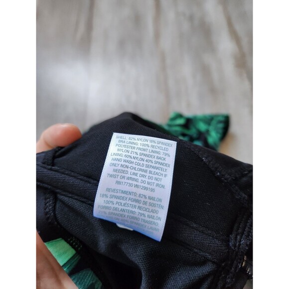 Kona Sol Tie Front Tummy Control One Piece Swimsuit Full Coverage Floral Sz 18 - Picture 6 of 9